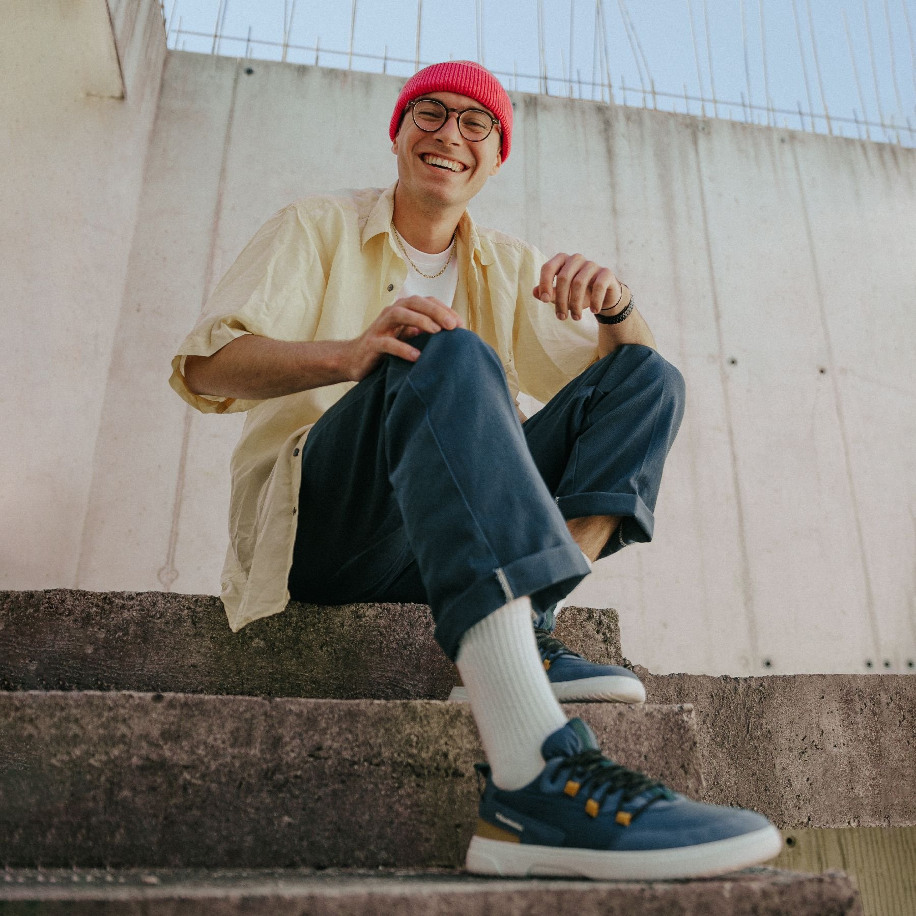 Barefoot Sneakers Barebarics Revive - Blue & White