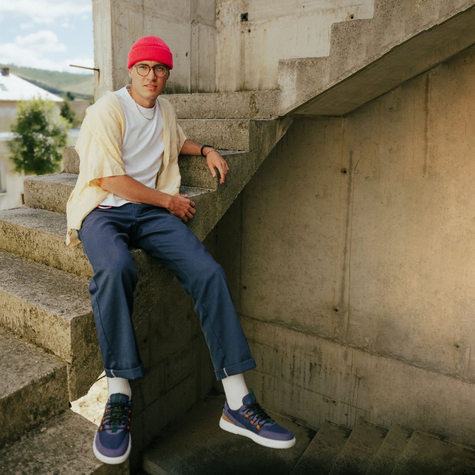 Barefoot Sneakers Barebarics Revive - Blue & White