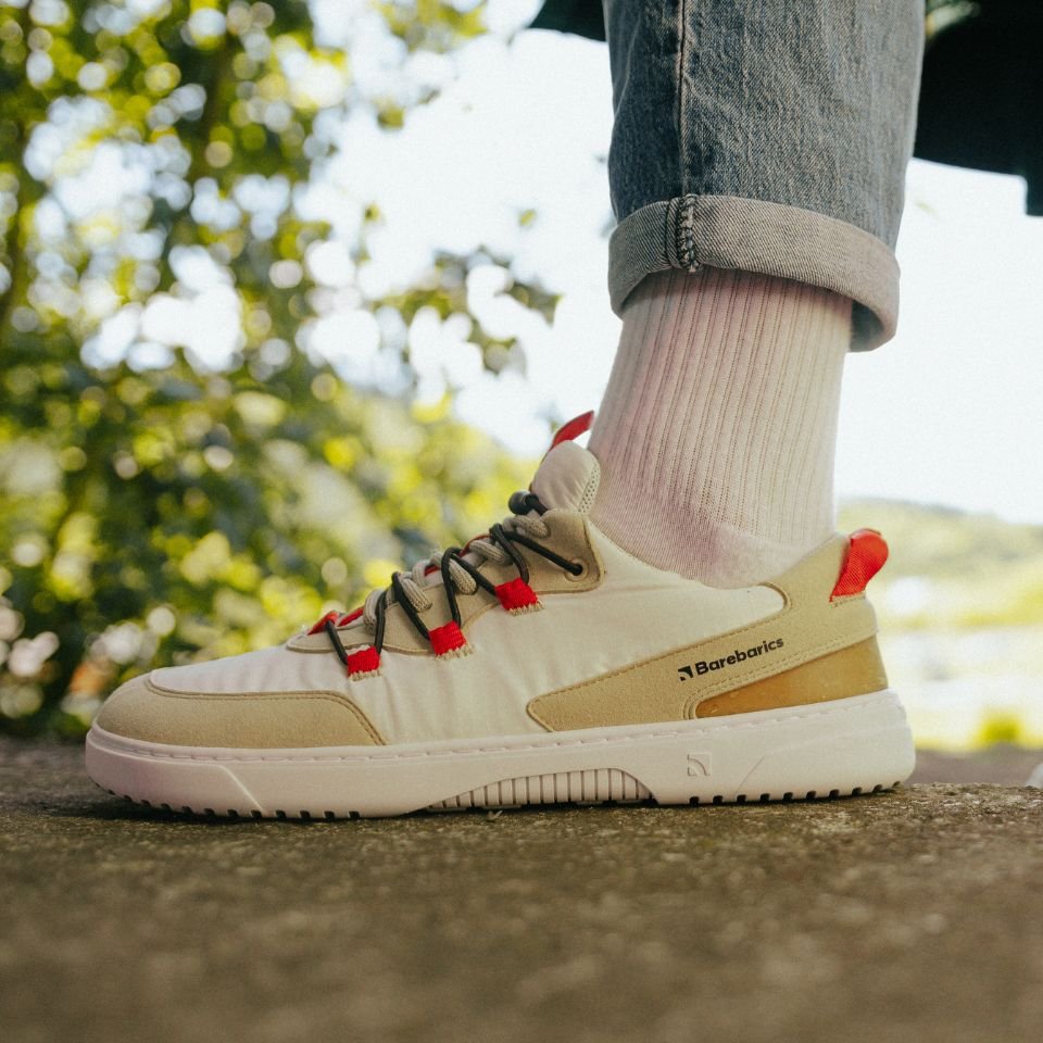 Barefoot Sneakers Barebarics Revive - Beige & White