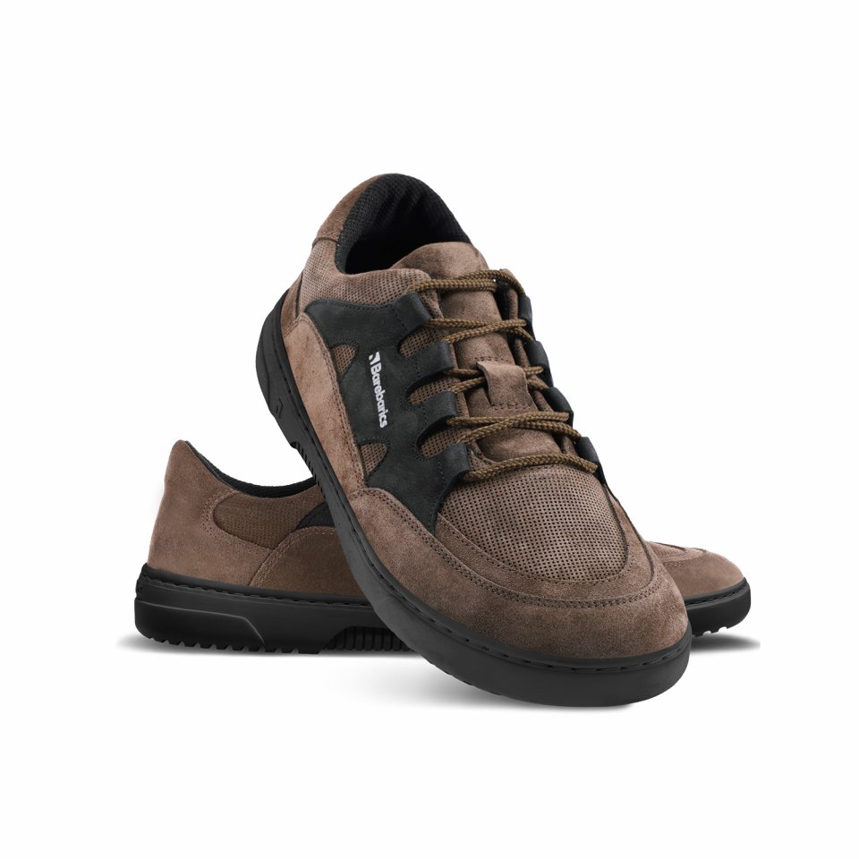 Barefoot Sneakers Barebarics Evo - Dark Brown & Black
