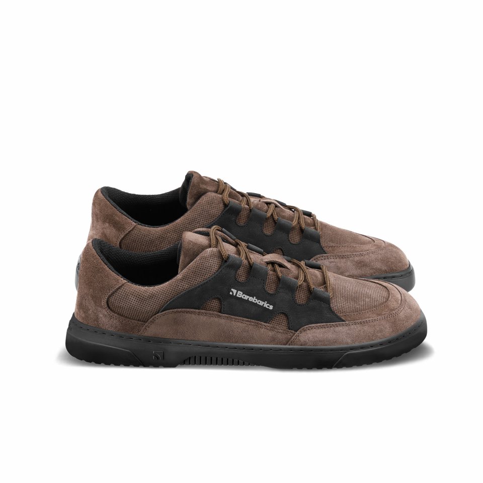 Barefoot Sneakers Barebarics Evo - Dark Brown & Black