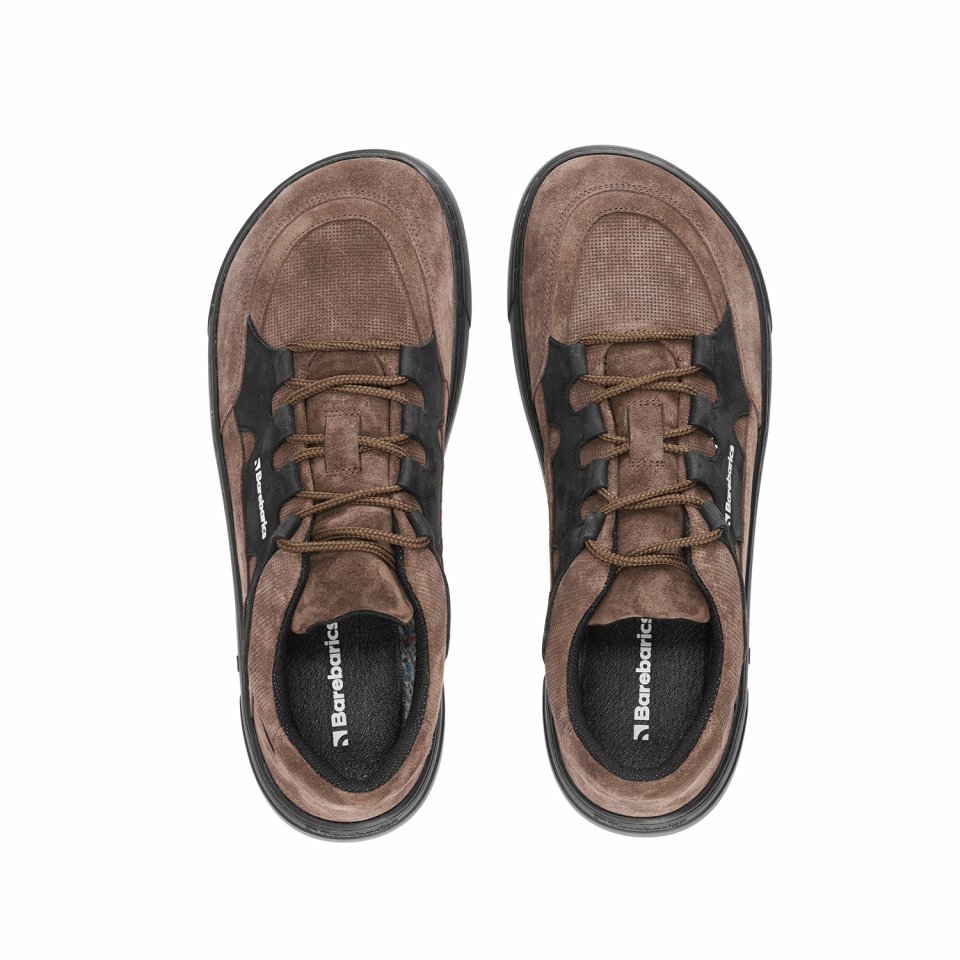 Barefoot Sneakers Barebarics Evo - Dark Brown & Black