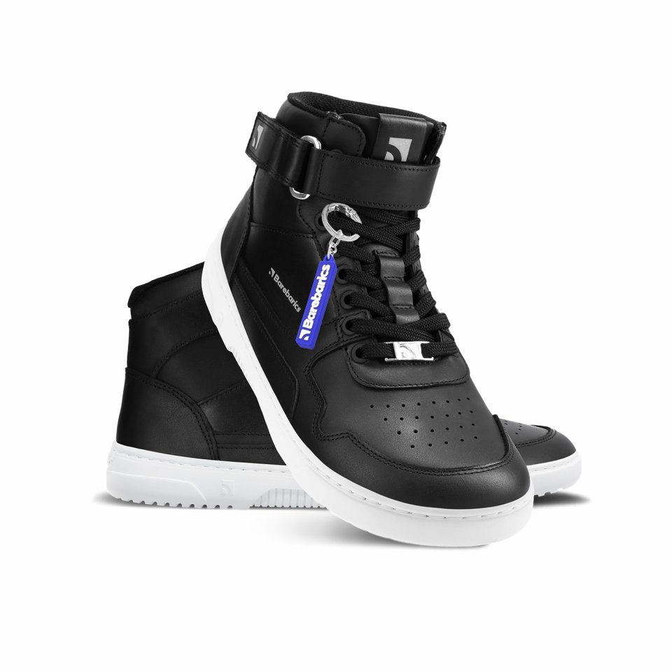 Barefoot Sneakers Barebarics Zing - High Top - Black & White