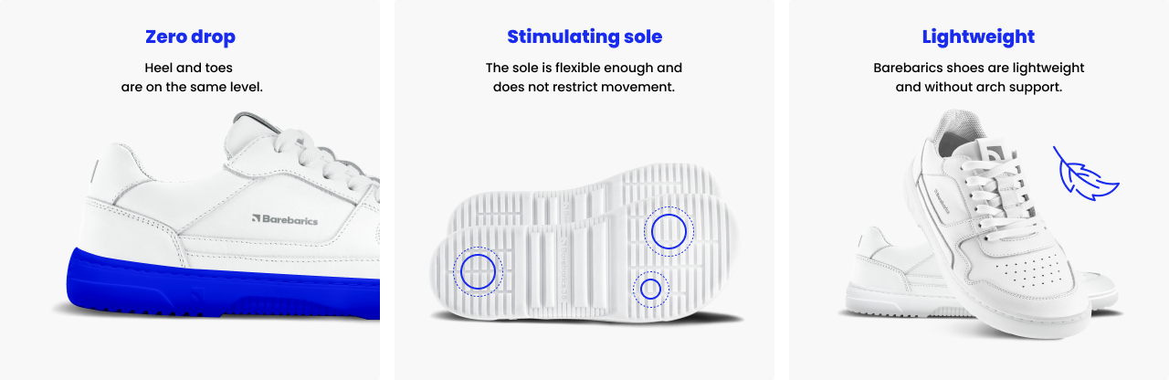 Size 10 | Barefoot Sneakers Barebarics Vaporo - All White | Barebarics