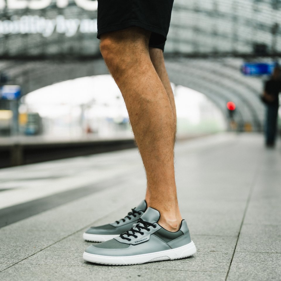 Barefoot Sneakers Barebarics Bravo - Grey & White