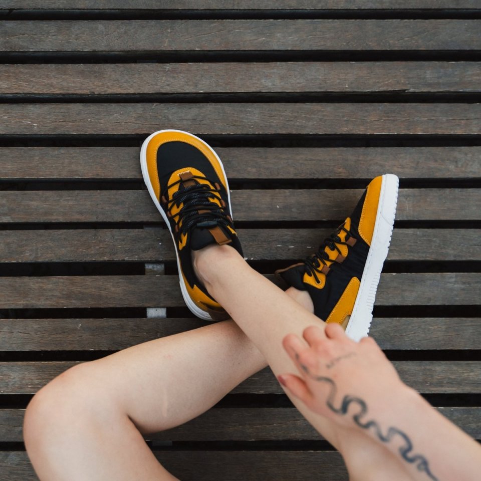 Barefoot Sneakers Barebarics Revive - Golden Yellow & Black
