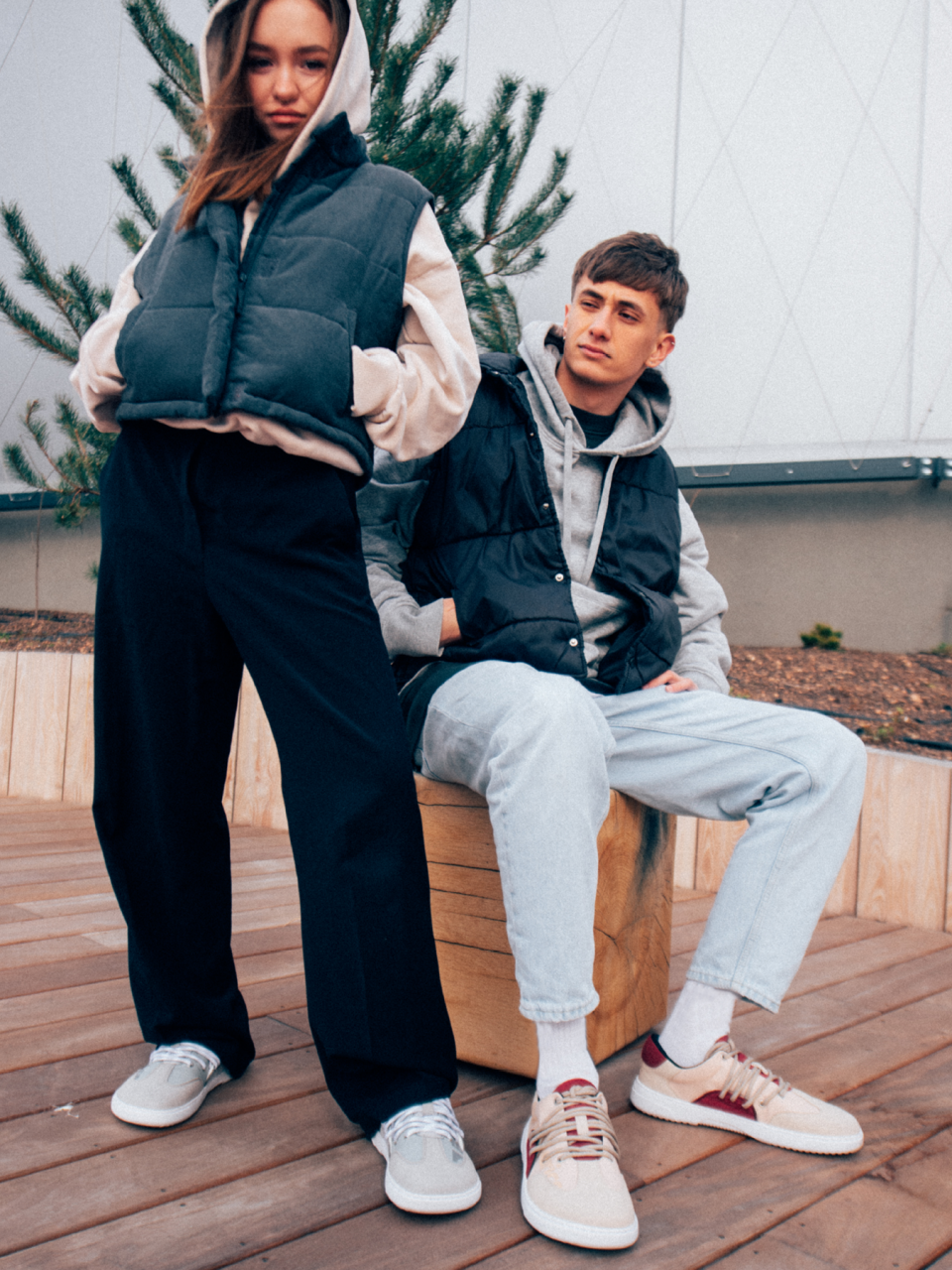 Barefoot Sneakers Barebarics - Vibe - Grey & White