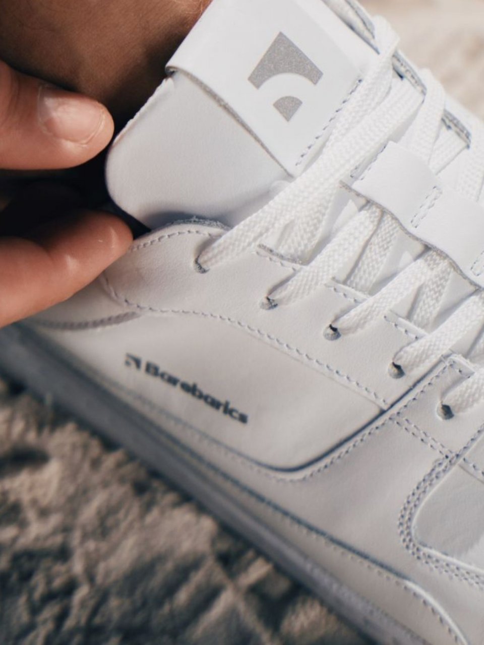 Barefoot Sneakers Barebarics Zing - All White - Leather