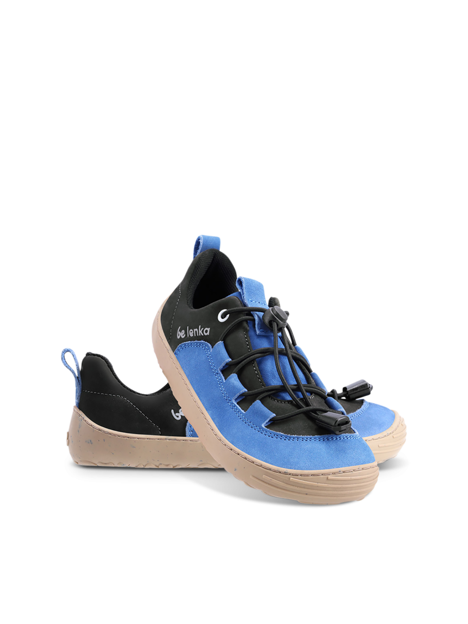 Be Lenka Kids barefoot sneakers - Xplorer - Blue & Olive Black