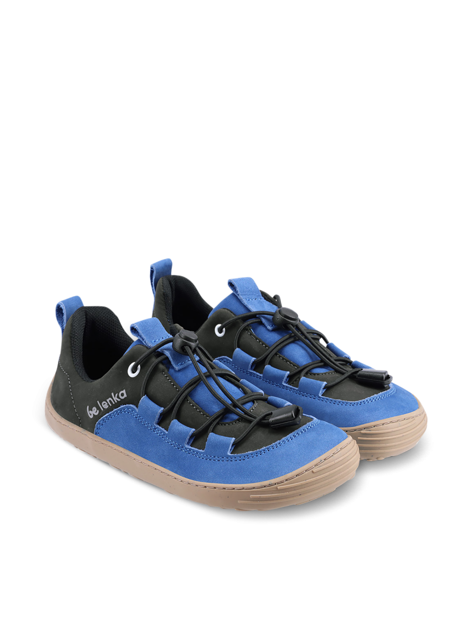 Be Lenka Kids barefoot sneakers - Xplorer - Blue & Olive Black