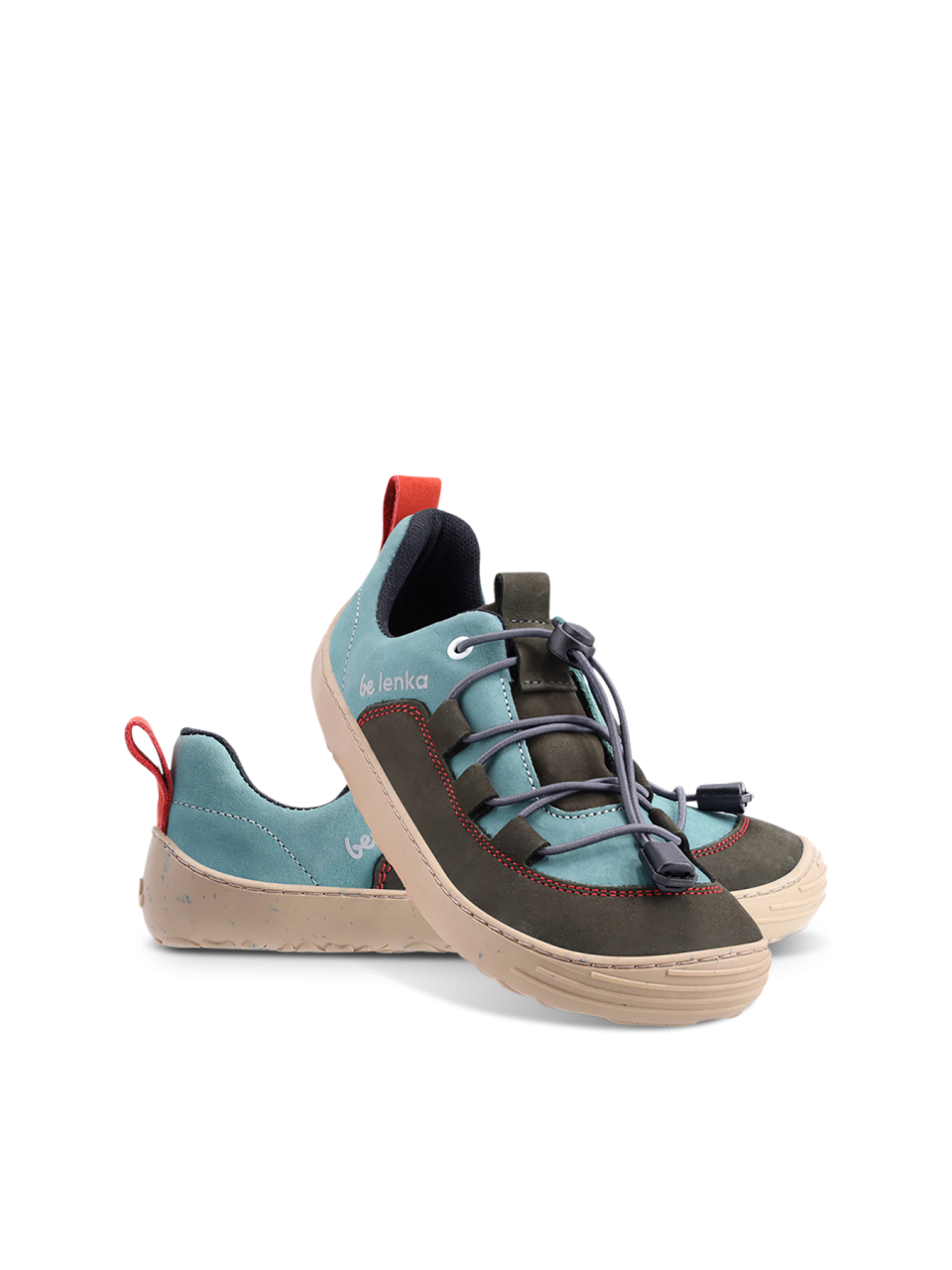 Be Lenka Kids barefoot sneakers - Xplorer - Olive Black & Sage Green