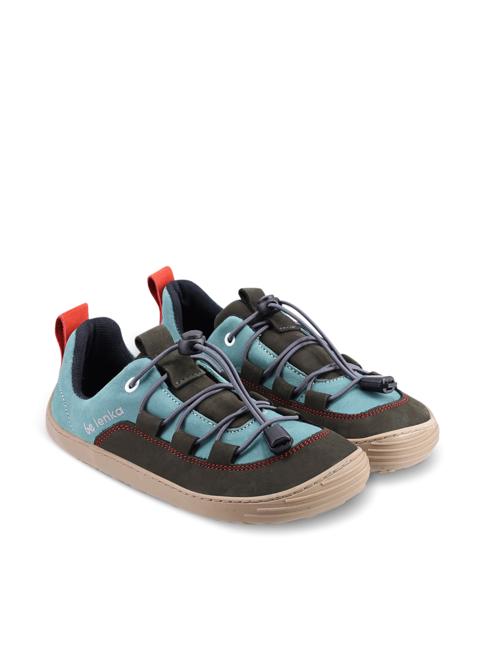 Be Lenka Kids barefoot sneakers - Xplorer - Olive Black & Sage Green