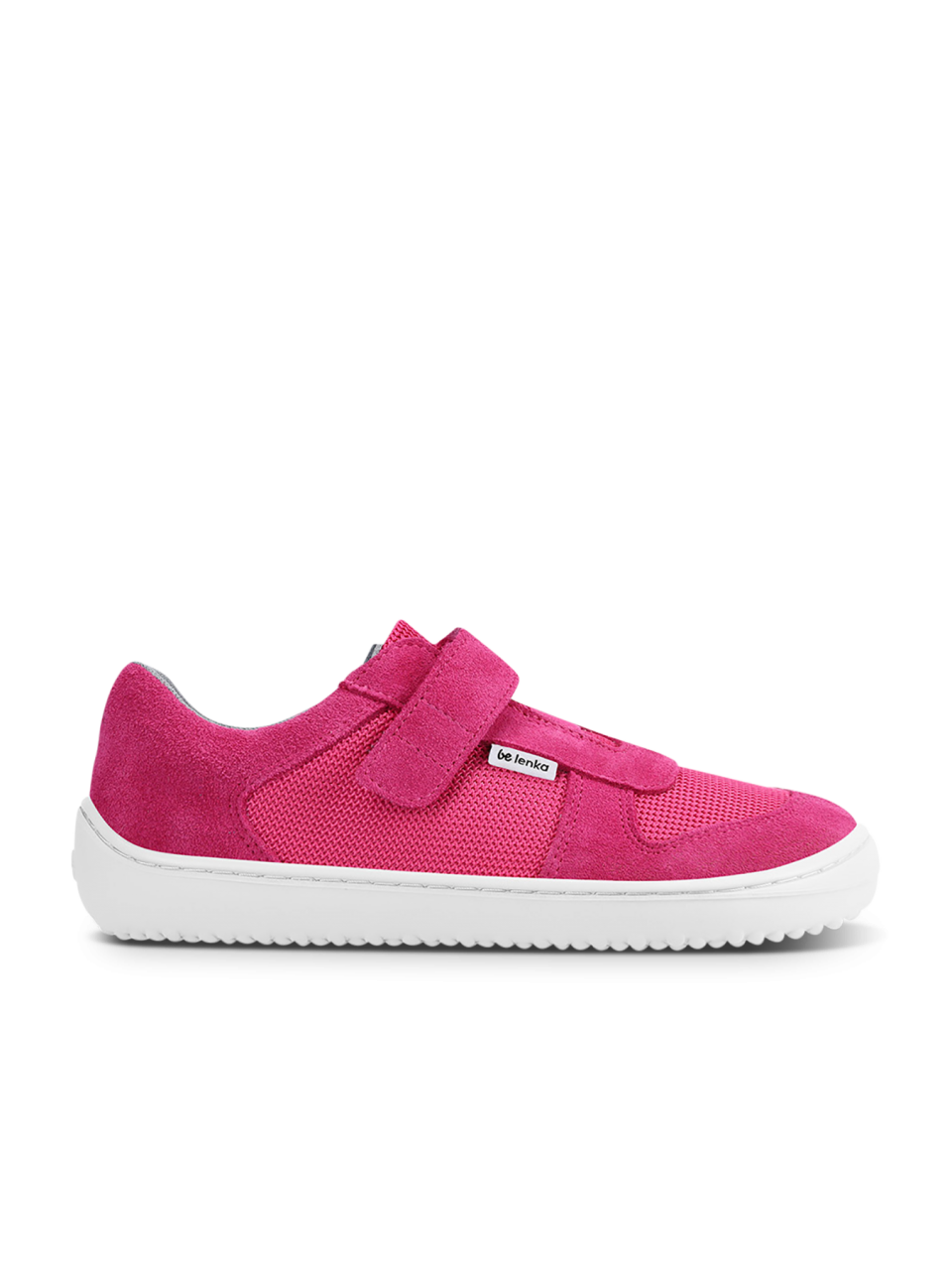 Be Lenka Kids barefoot sneakers Joy - Dark Pink & White