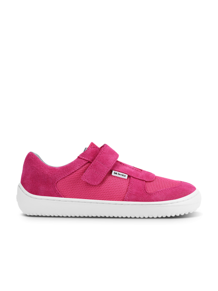 Be Lenka Kids barefoot sneakers Joy - Dark Pink & White