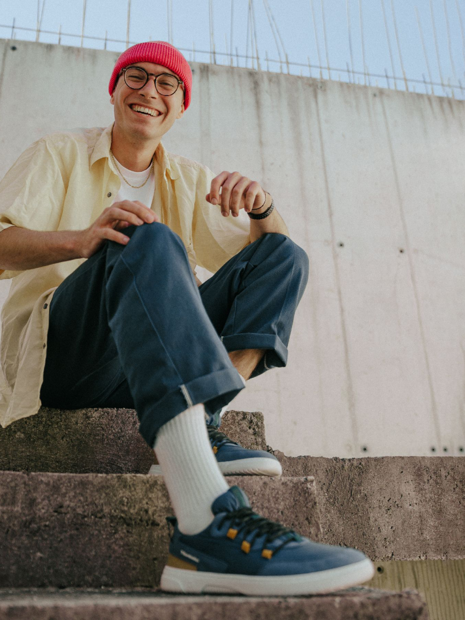 Barefoot Sneakers Barebarics Revive - Blue & White