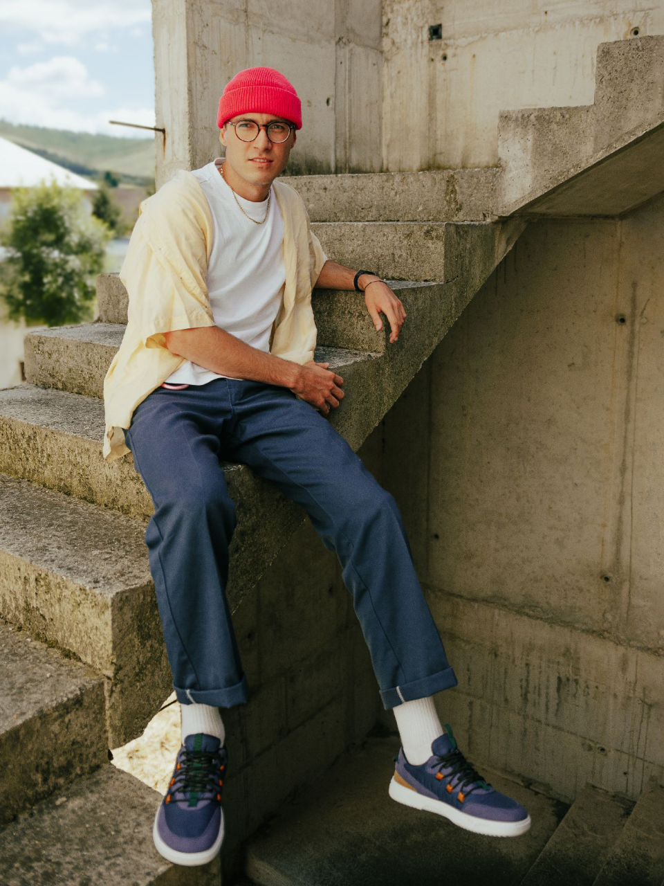 Barefoot Sneakers Barebarics Revive - Blue & White