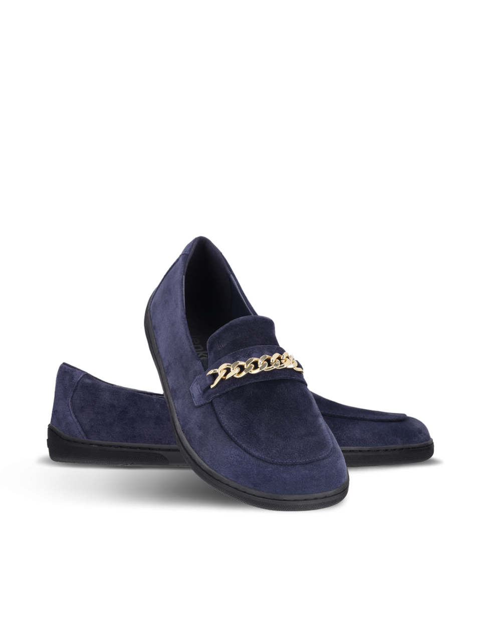 Barefoot Moccasins Be Lenka Prestage - Navy & Gold