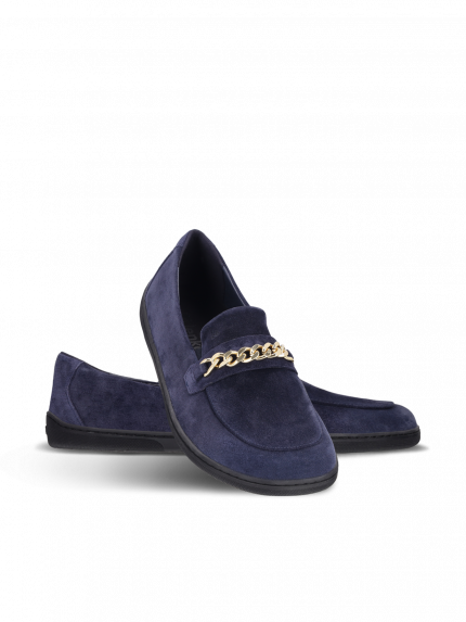 Barefoot Moccasins Be Lenka Prestage - Navy & Gold