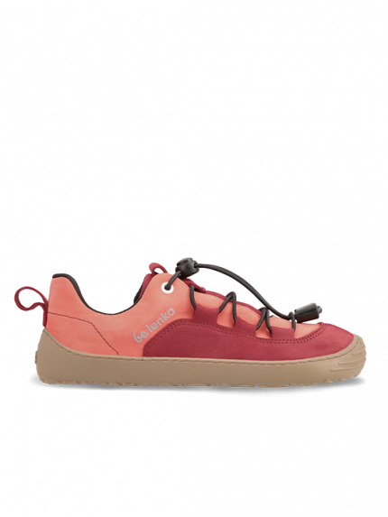 Kids barefoot sneakers Be Lenka Xplorer - Dark Red & Coral