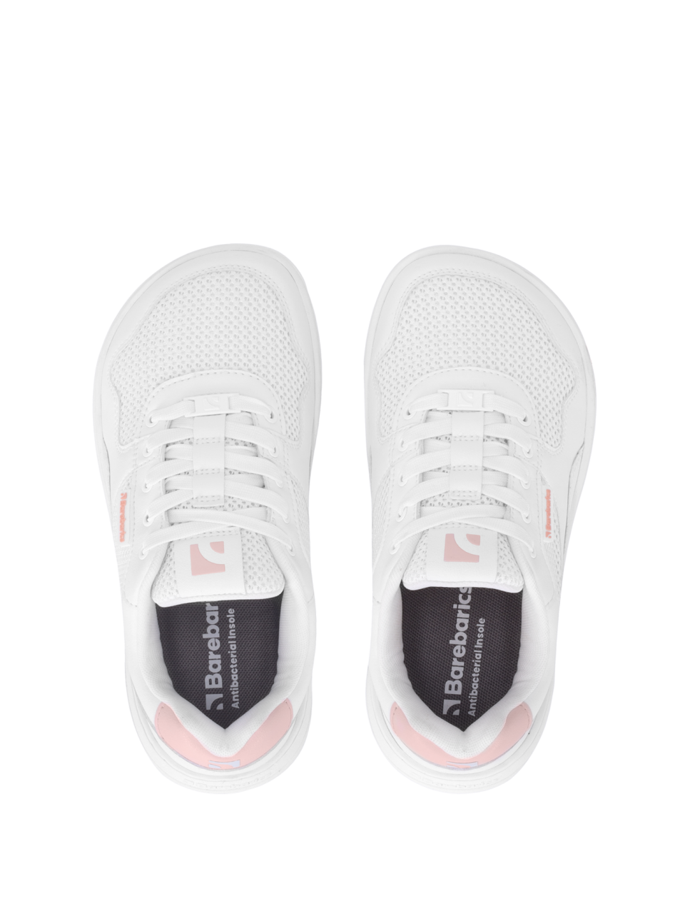 Barefoot Sneakers Barebarics Zing - Fresh - White & Coral Pink