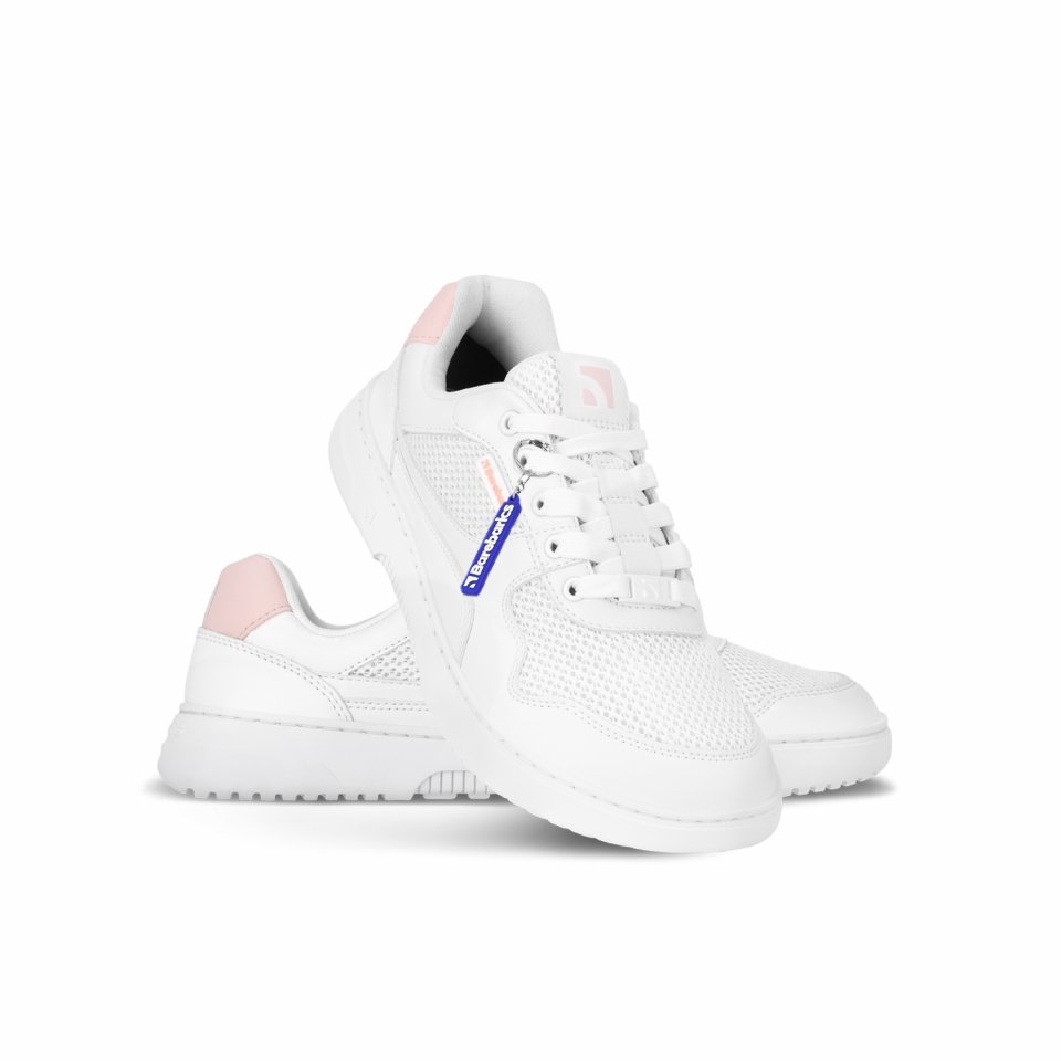 Barefoot Sneakers Barebarics Zing - Fresh - White & Coral Pink