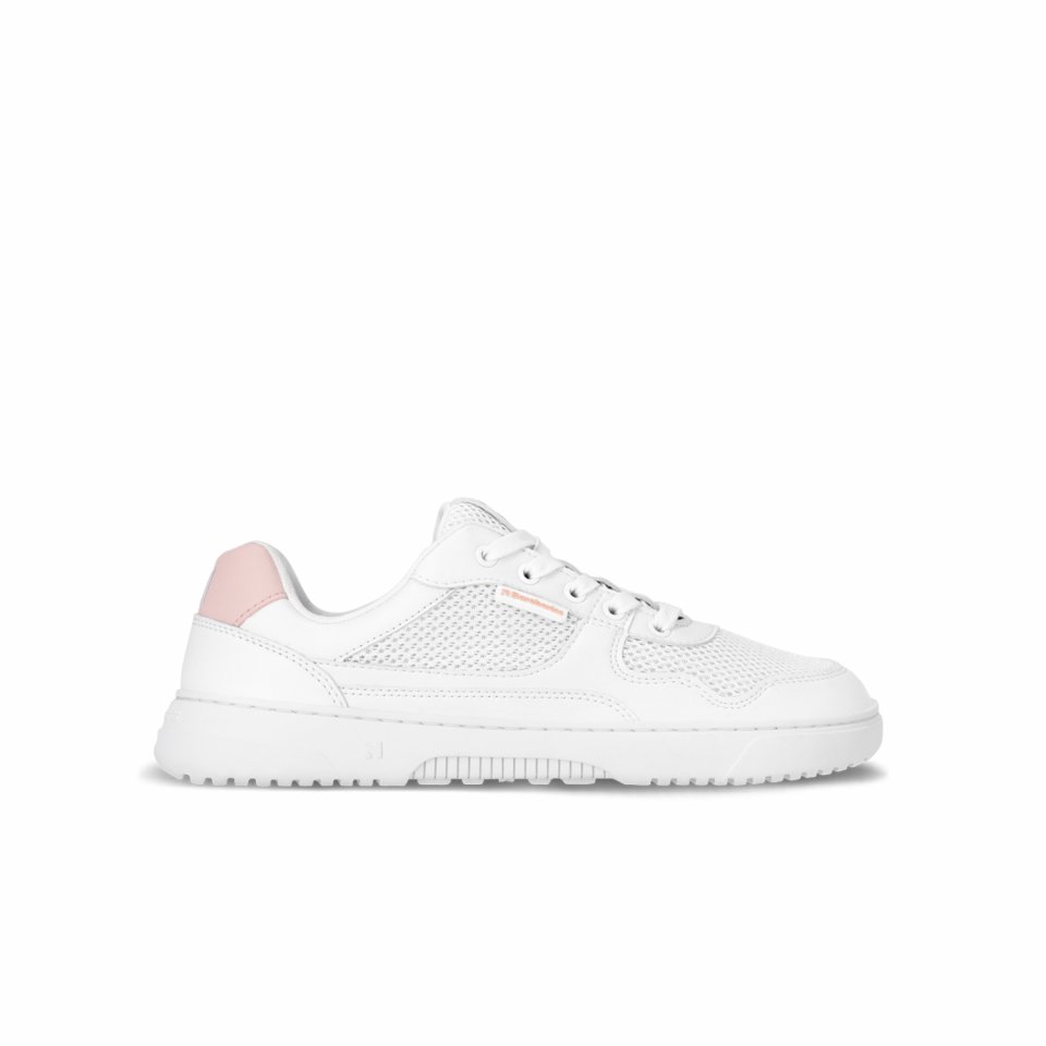 Barefoot Sneakers Barebarics Zing - Fresh - White & Coral Pink