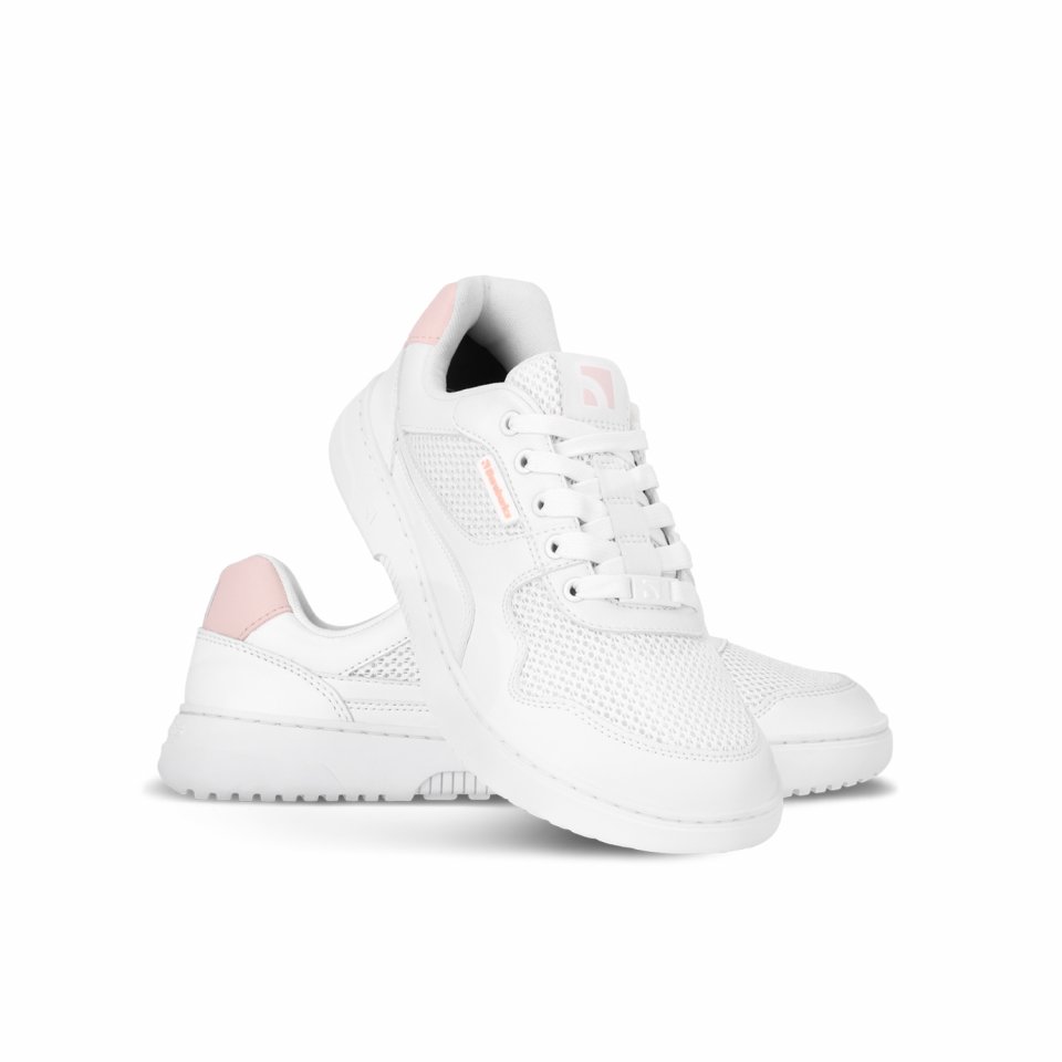 Barefoot Sneakers Barebarics Zing - Fresh - White & Coral Pink