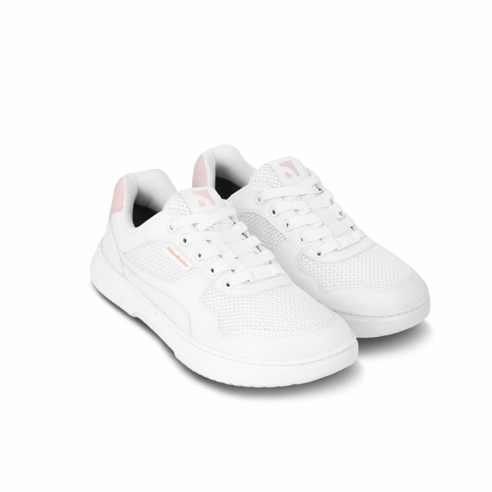 Barefoot Sneakers Barebarics Zing - Fresh - White & Coral Pink