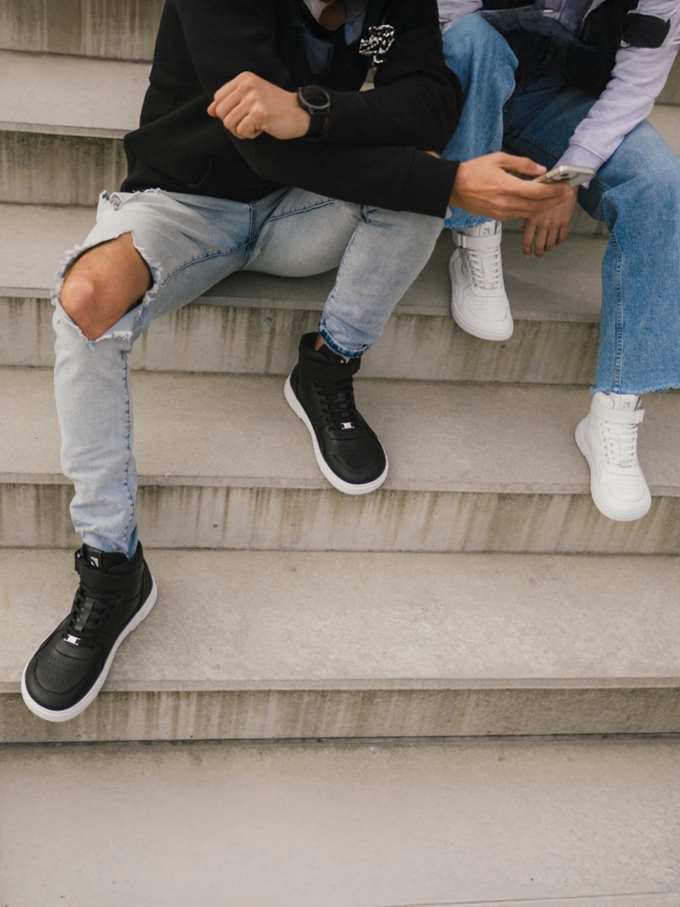 Barefoot Sneakers Barebarics Zing - High Top - All White