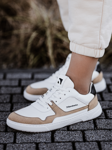 Barefoot Sneakers Barebarics - Zing - White & Beige