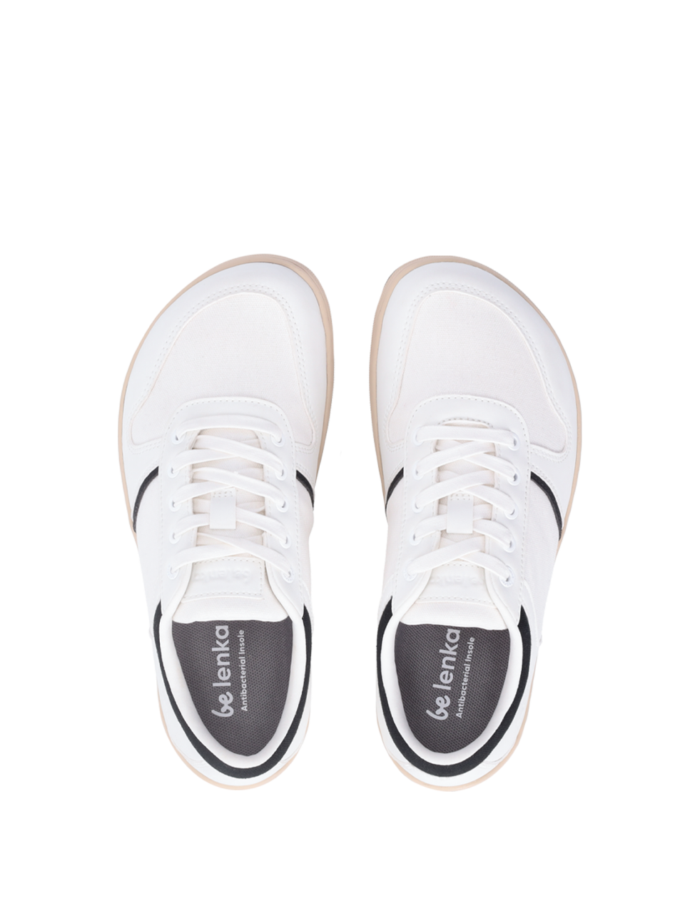 Barefoot Sneakers - Be Lenka Echo - White & Black Vegan