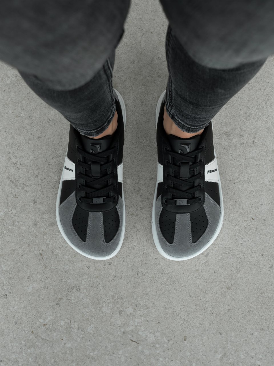 Barefoot Sneakers Barebarics Icara - Black & Dark Grey