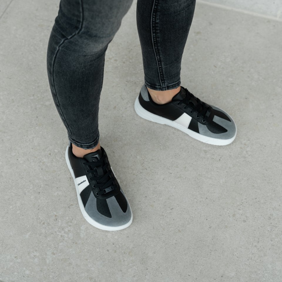 Barefoot Sneakers Barebarics Icara - Black & Dark Grey