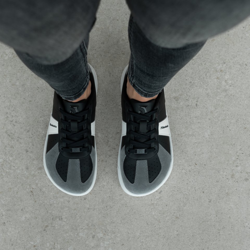 Barefoot Sneakers Barebarics Icara - Black & Dark Grey