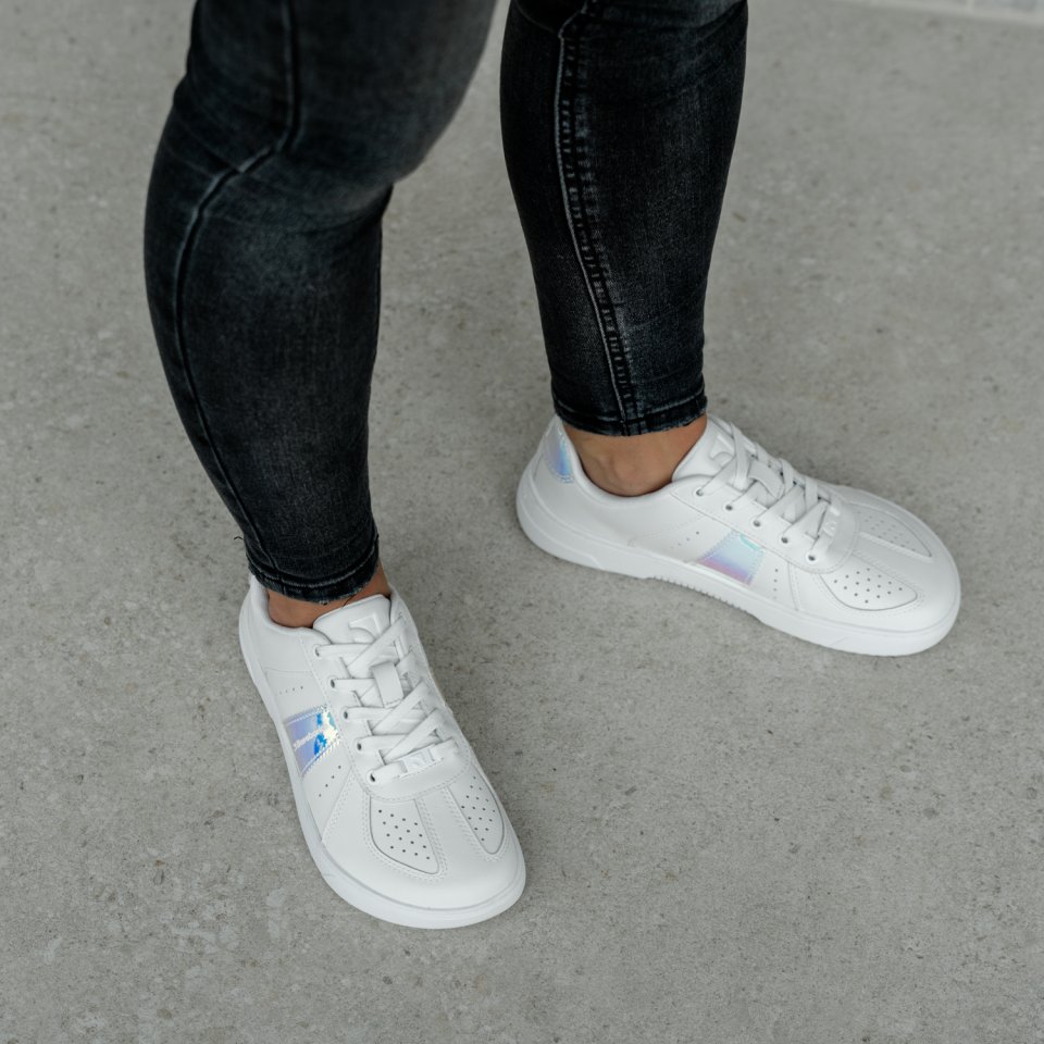 Barefoot Sneakers Barebarics Icara - White & Pastel Iridescent