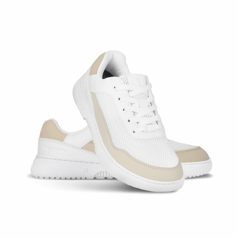 Barefoot Sneakers Barebarics Vaporo - White & Beige
