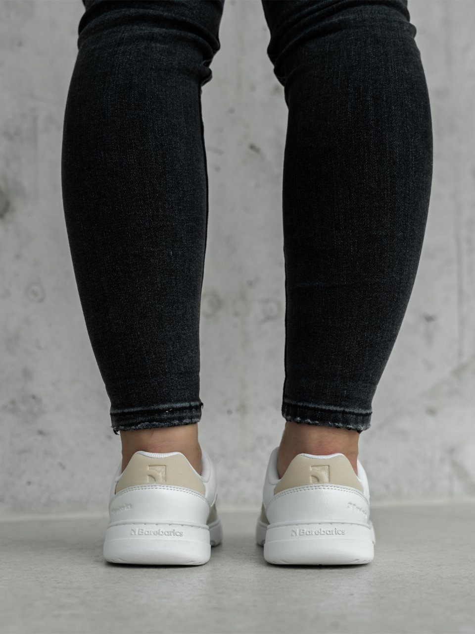 Barefoot Sneakers Barebarics Vaporo - White & Beige