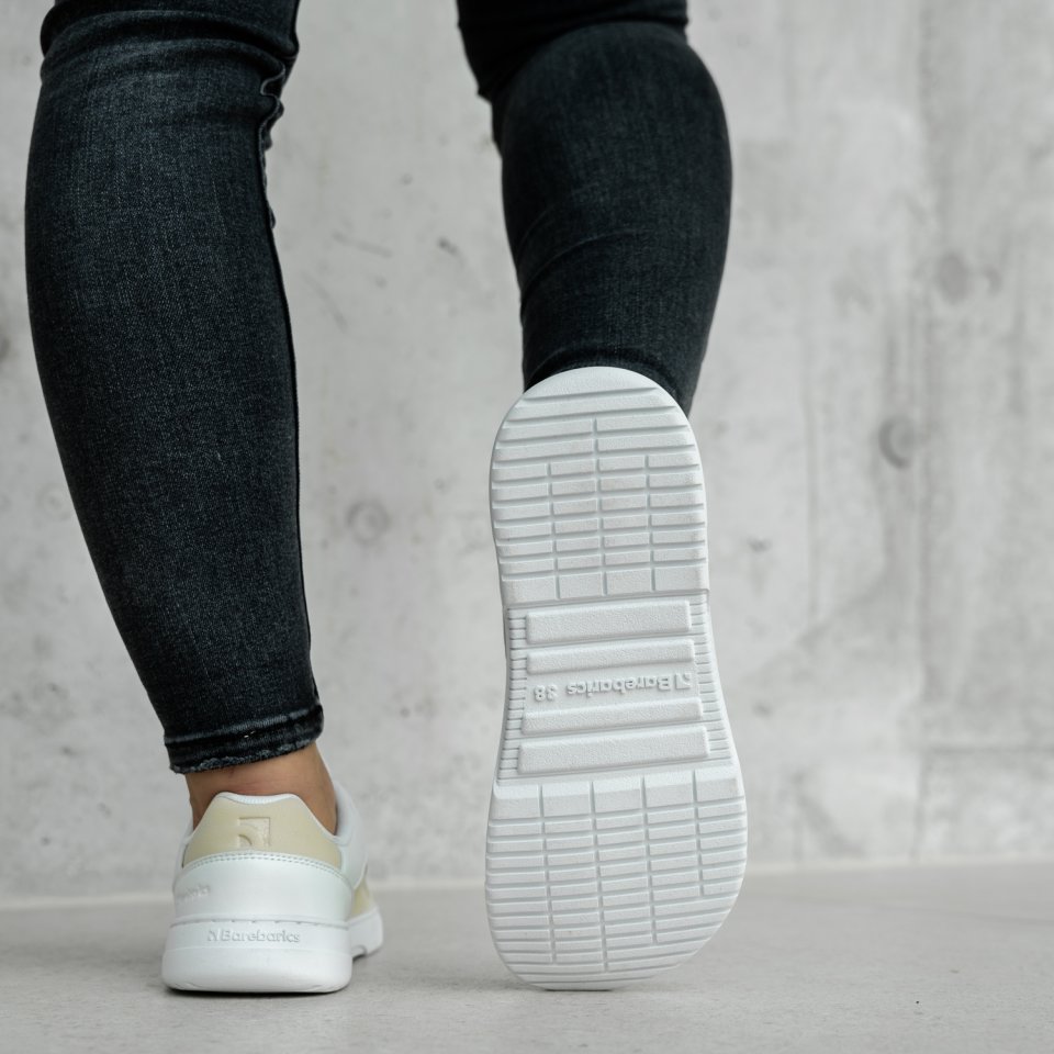 Barefoot Sneakers Barebarics Vaporo - White & Beige