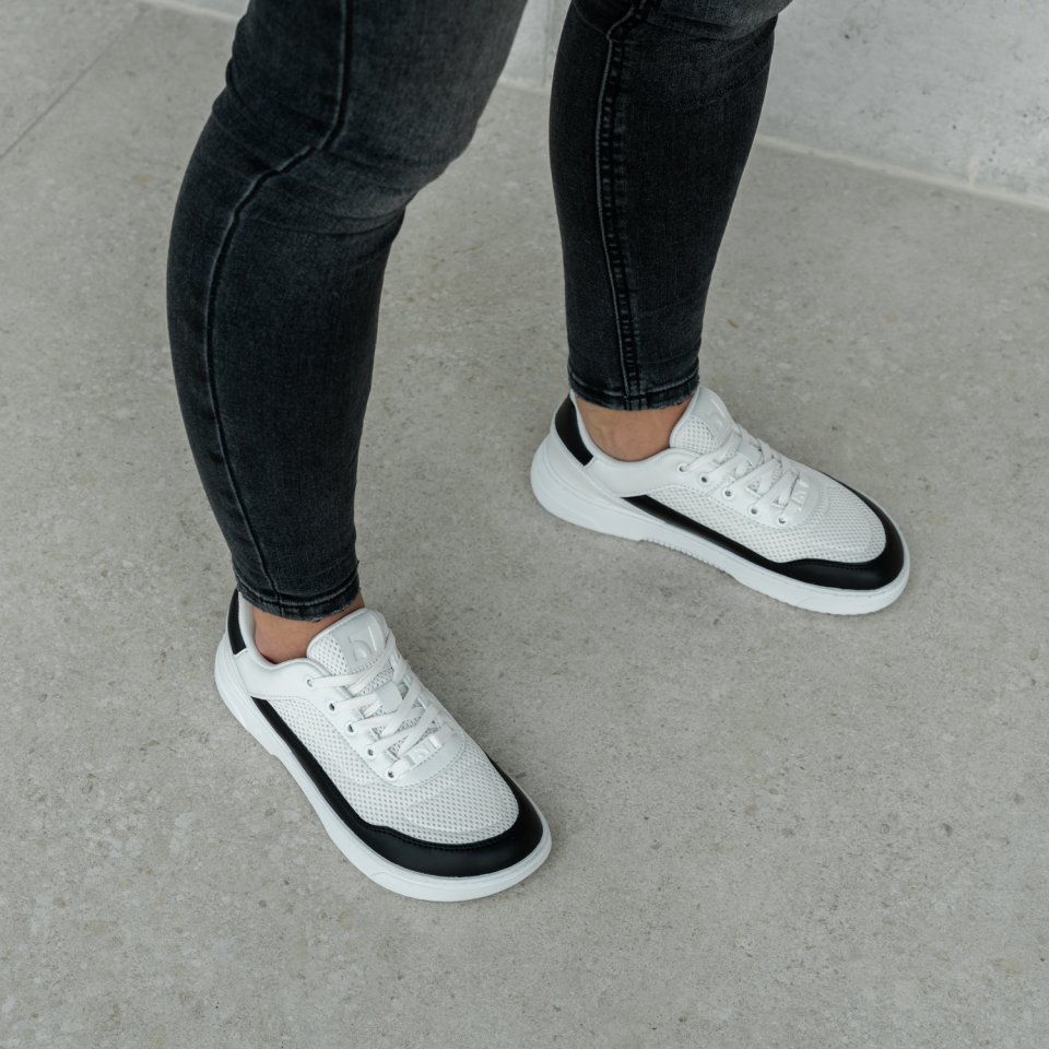 Barefoot Sneakers Barebarics Vaporo - White & Black