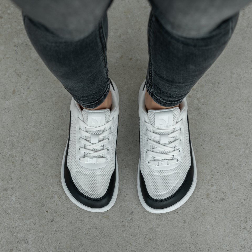 Barefoot Sneakers Barebarics Vaporo - White & Black