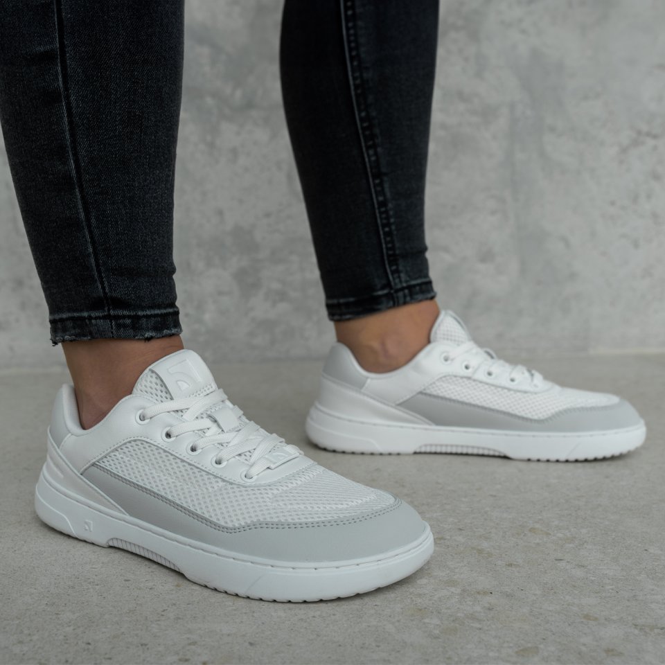 Barefoot Sneakers Barebarics Vaporo - White & Light Grey