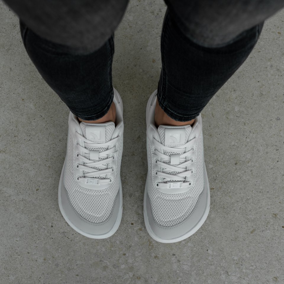 Barefoot Sneakers Barebarics Vaporo - White & Light Grey