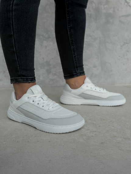 Barefoot Sneakers Barebarics Vaporo - White & Light Grey