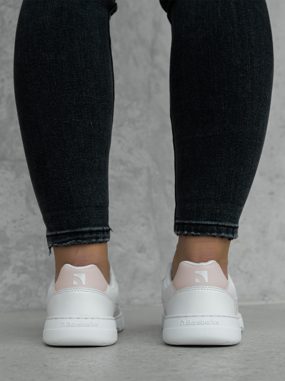 Barefoot Sneakers Barebarics Zing - Fresh - White & Coral Pink