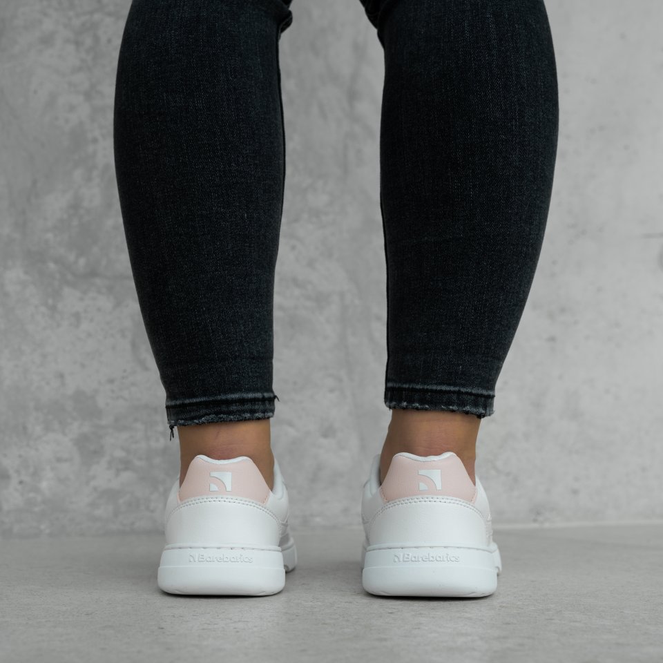 Barefoot Sneakers Barebarics Zing - Fresh - White & Coral Pink