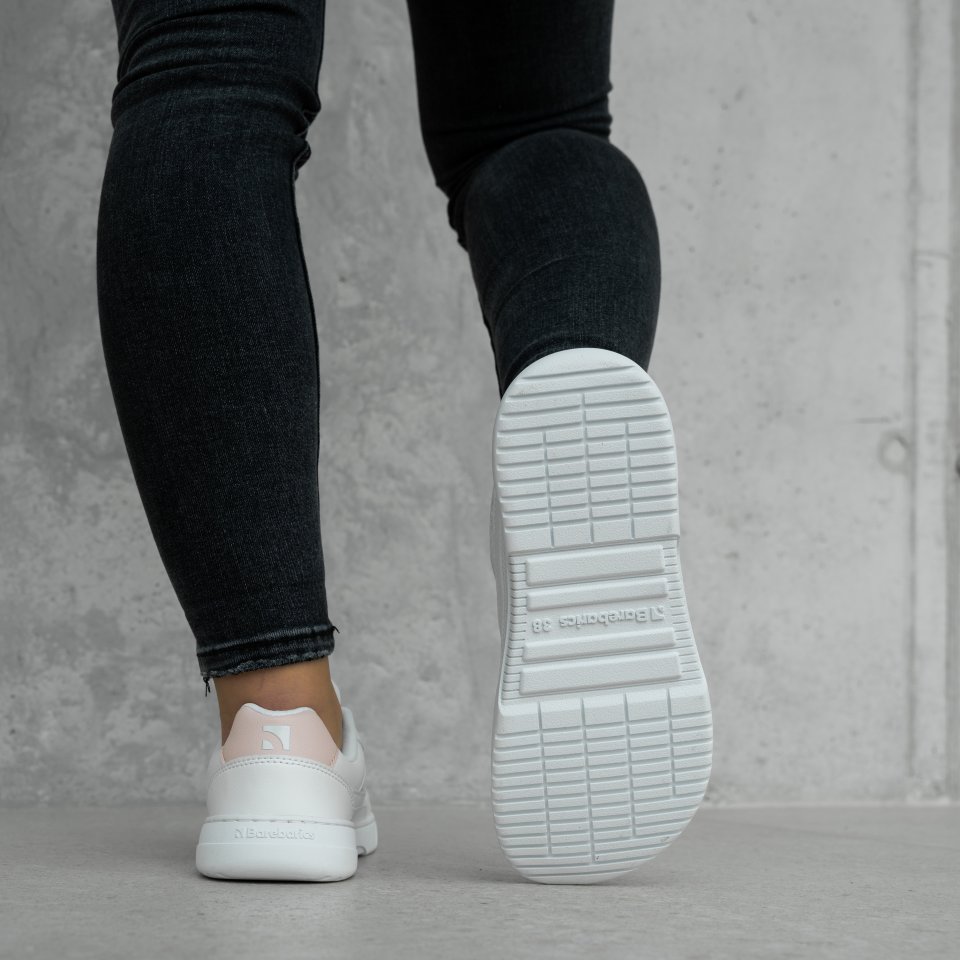 Barefoot Sneakers Barebarics Zing - Fresh - White & Coral Pink