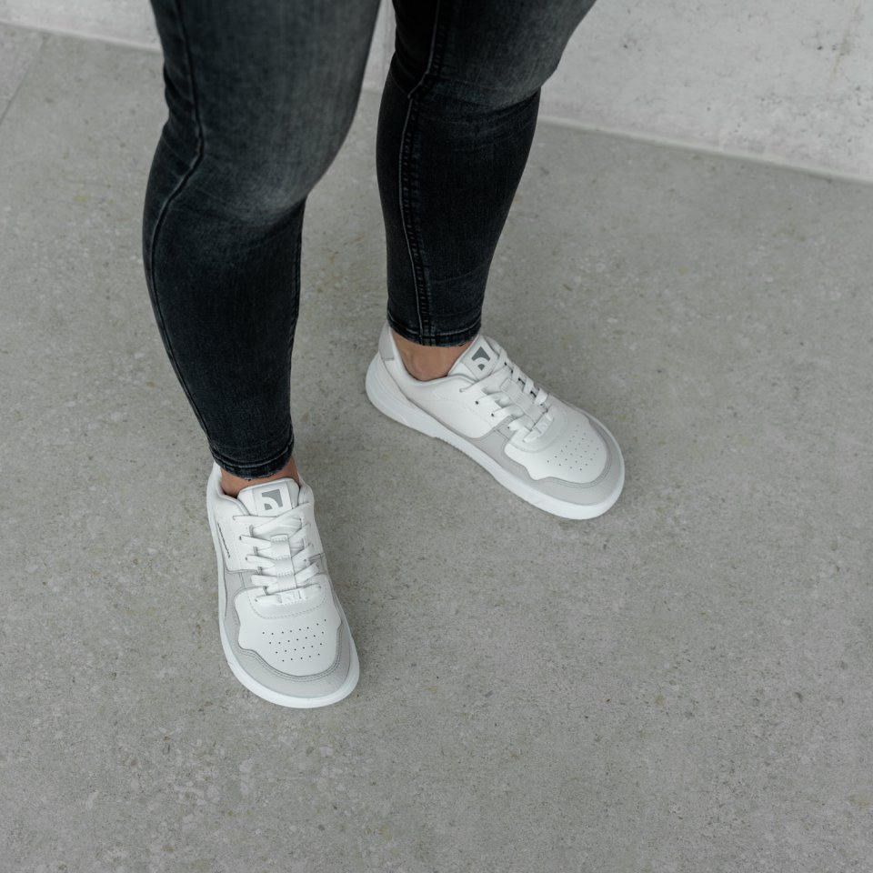 Barefoot Sneakers Barebarics Zing - White & Light Grey