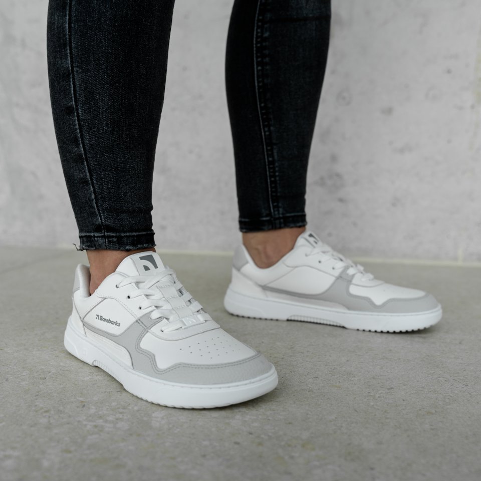 Barefoot Sneakers Barebarics Zing - White & Light Grey