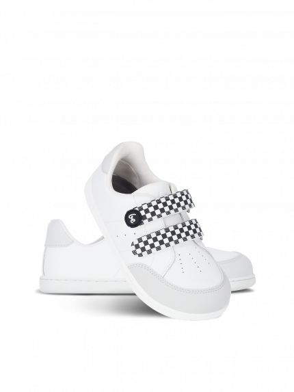 Kids barefoot sneakers Be Lenka Energise Preschool - White & Checkerboard