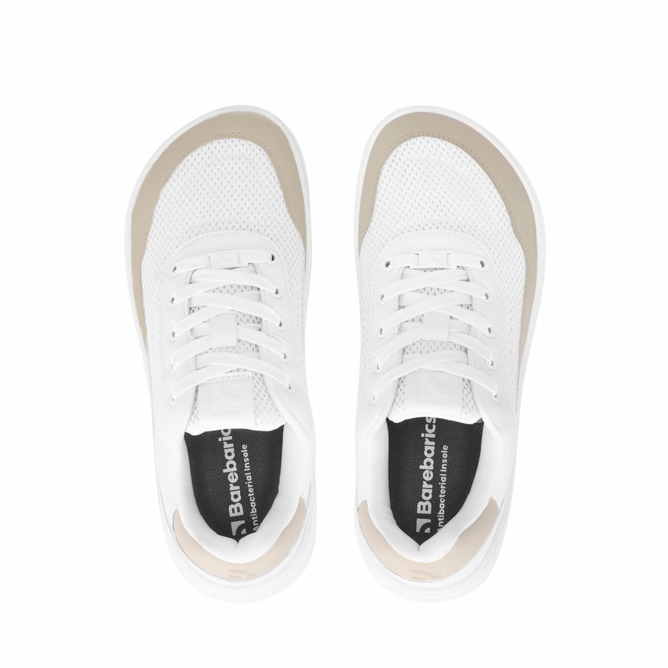Barefoot Sneakers Barebarics Vaporo - White & Beige
